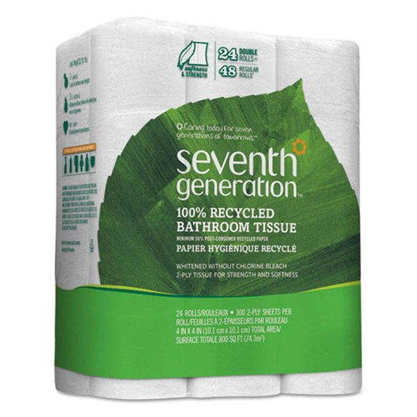 Sev 100 Percent Recycled Bathroom Tissue, Two-Ply - White SE33644